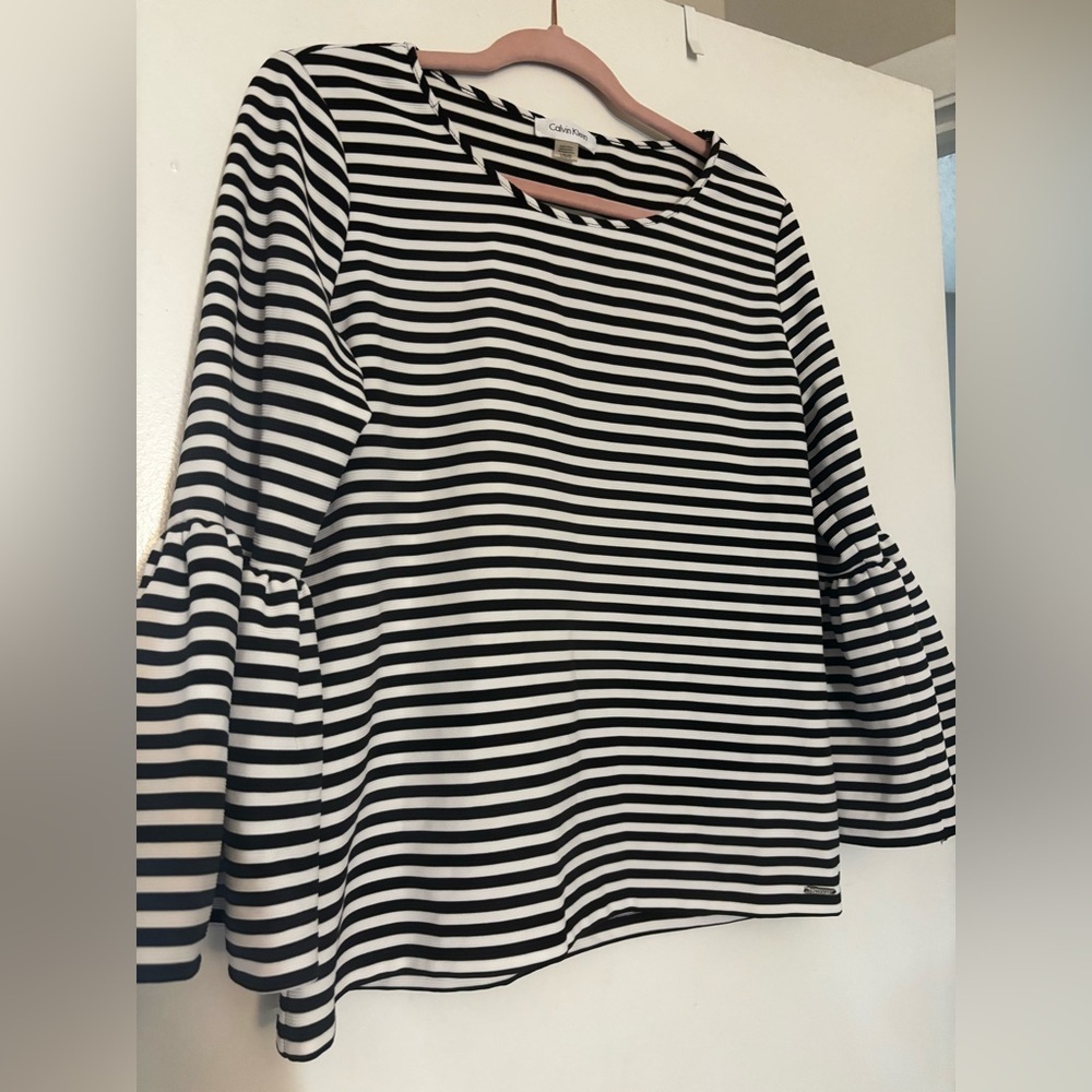 Calvin Klein bell sleeve shirt